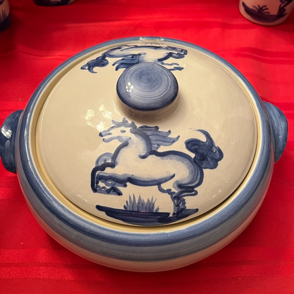Hadley Pottery Covered Dish